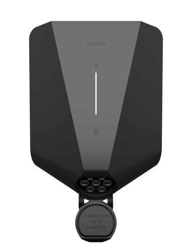 Easee Charge Core elektromobilių įkrovimo stotelė juodos spalvos