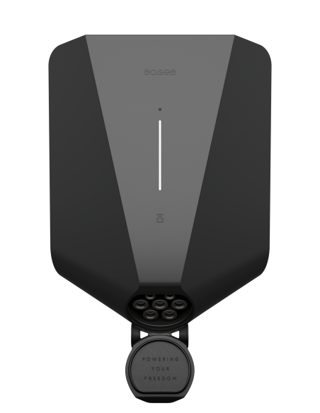 Easee Charge Core elektromobilių įkrovimo stotelė juodos spalvos