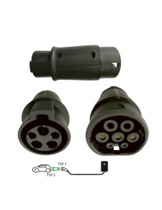 Elektromobilio įkrovimo kabelio adapteris iš Type 2 į Type 1