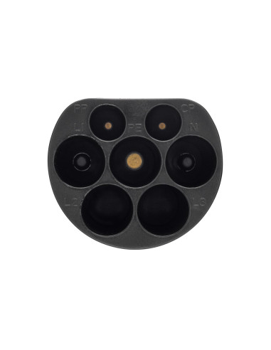 Elektromobilio įkrovimo kabelio adapteris iš Type 2 į EU kištukinį lizdą (Schuko)