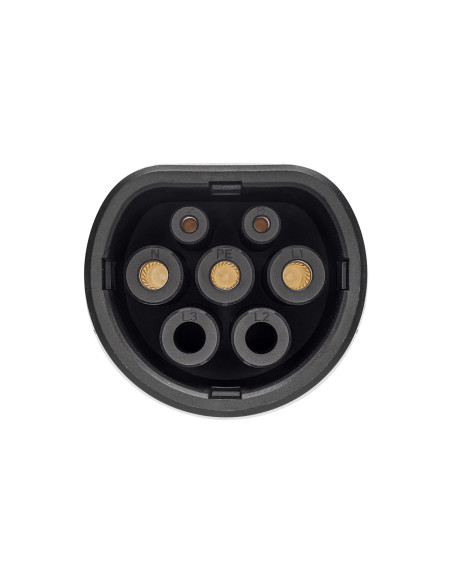 Elektromobilio spiralinis įkrovimo kabelis Type 2 į Type 2 32 A 1 fazė 5m