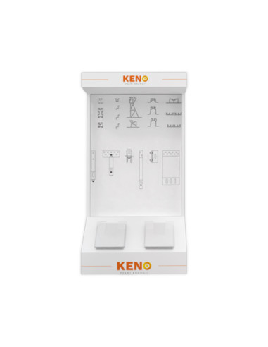 Stand pokazowy z elementami konstrukcji 