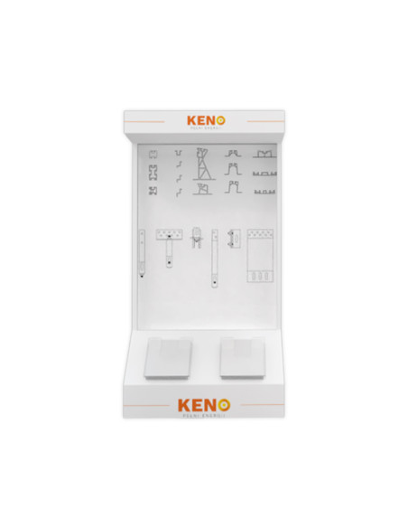 Stand pokazowy z elementami konstrukcji 